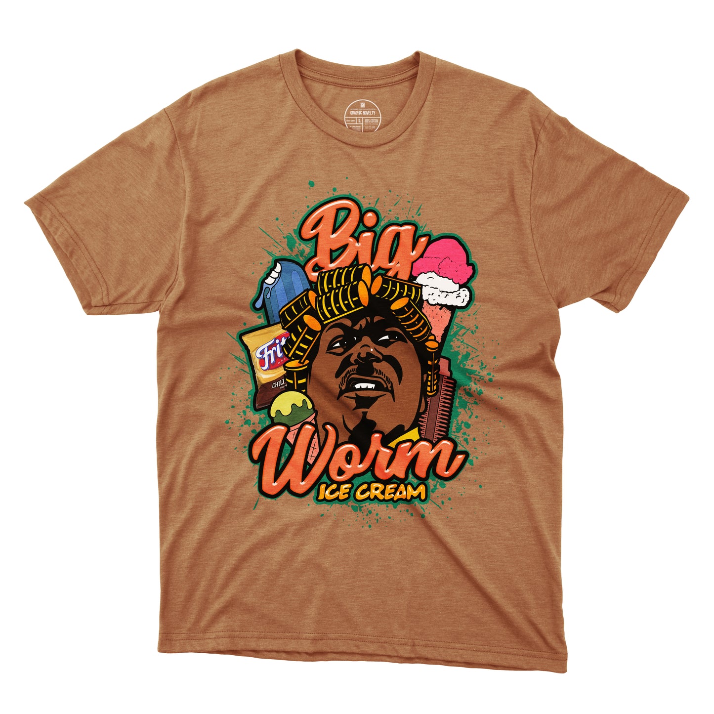Big Worm T-Shirt 001 (Orange Design)