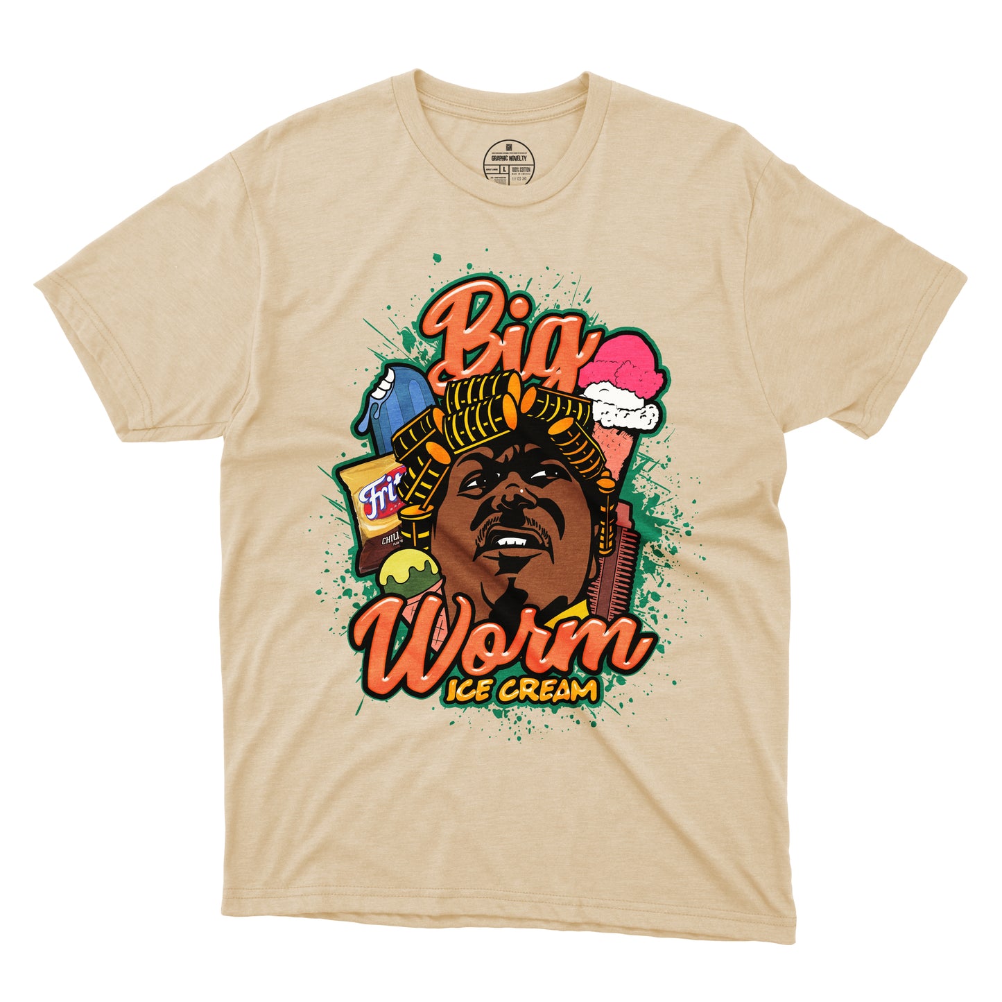 Big Worm T-Shirt 001 (Orange Design)