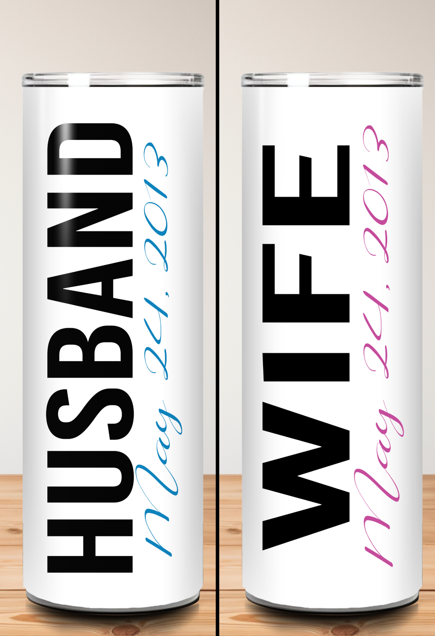 Custom Husband & Wife Anniversary T-Shirt Set