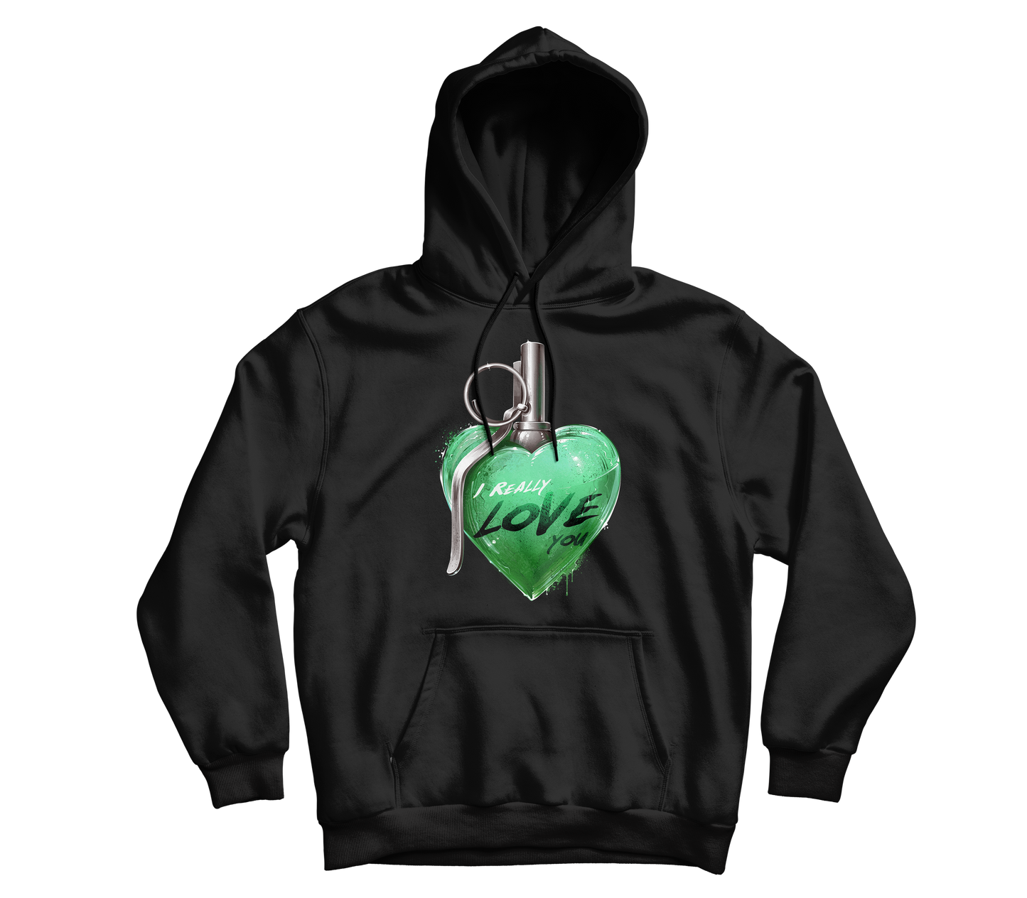 "I Really Love You" Heart Grenade Hoodie