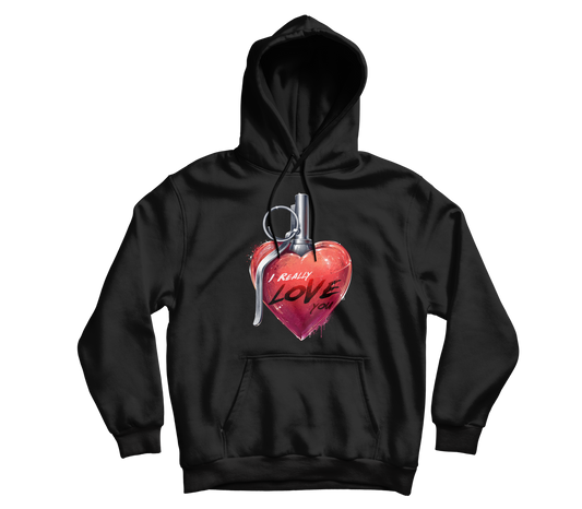 "I Really Love You" Heart Grenade Hoodie