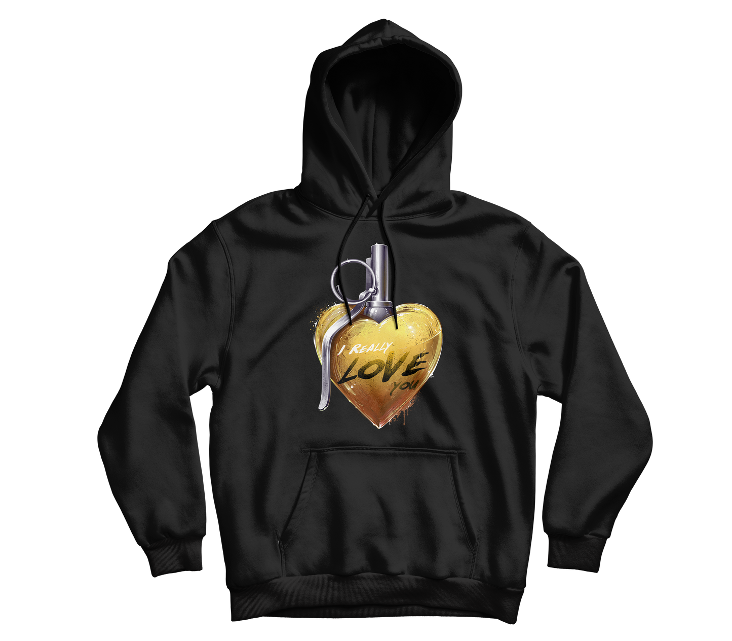 "I Really Love You" Heart Grenade Hoodie