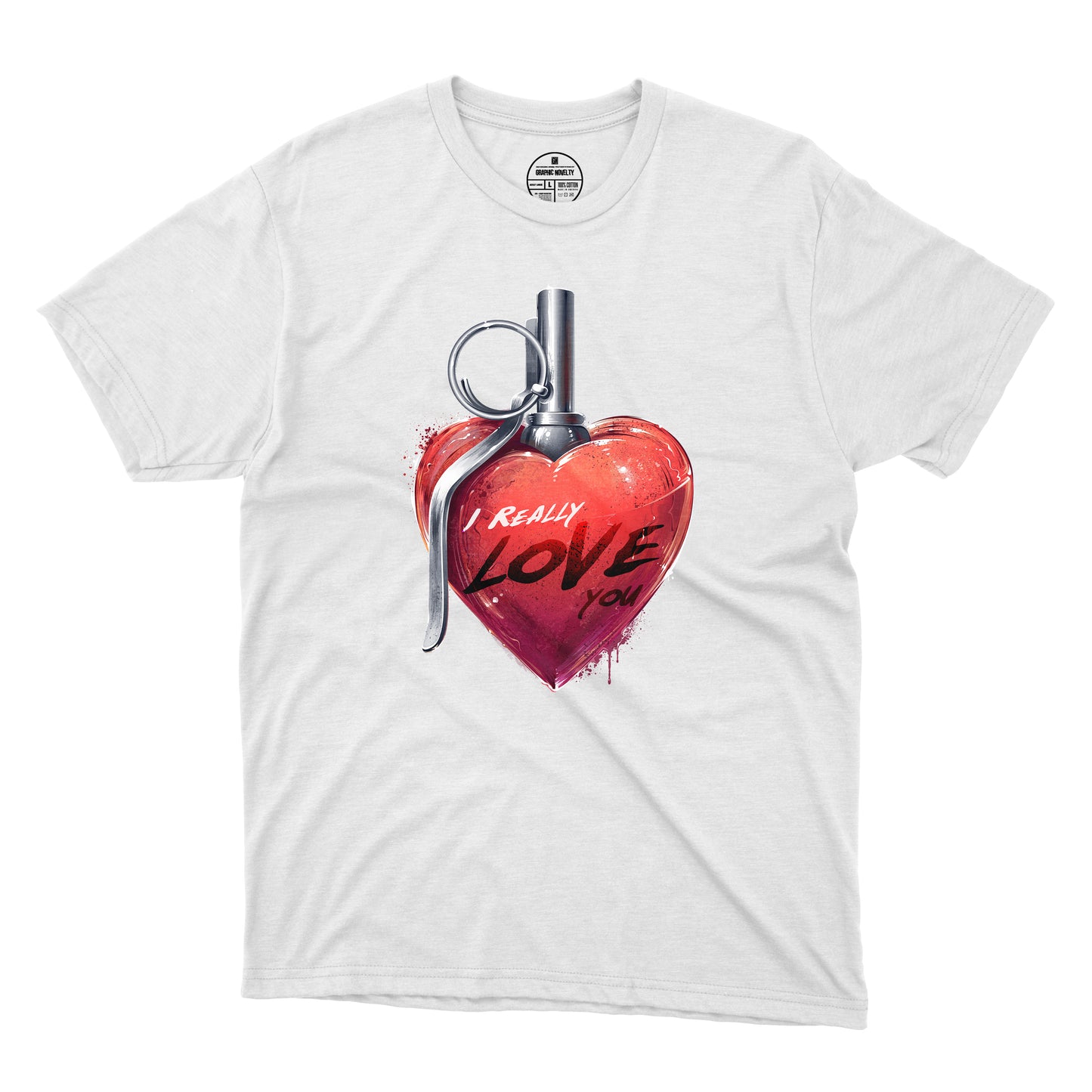 "I Really Love You" Heart Grenade T-Shirt