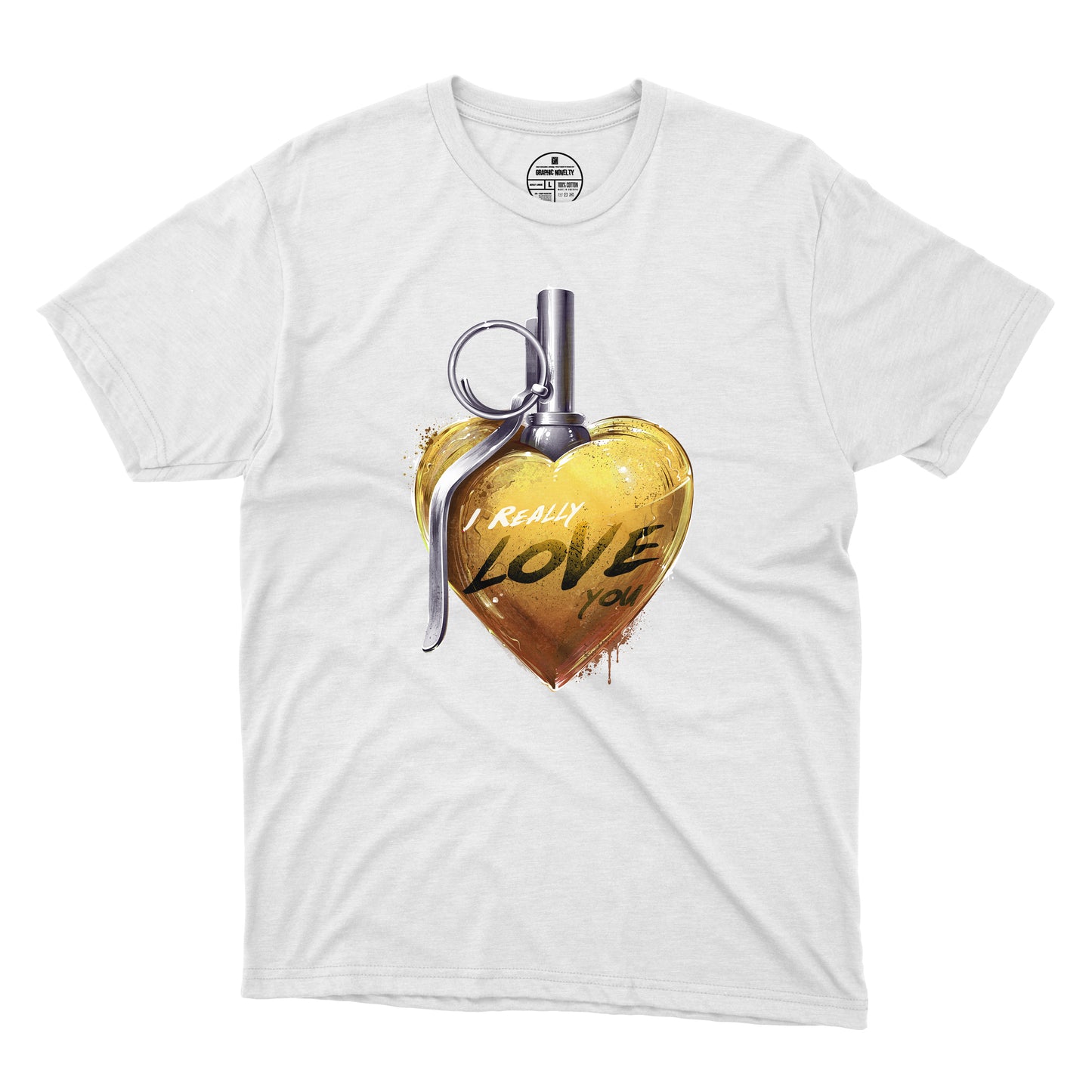 "I Really Love You" Heart Grenade T-Shirt